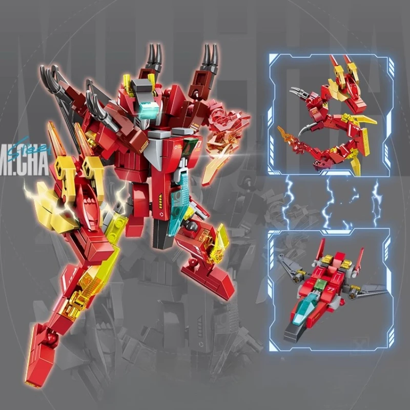 SEMBO Dwufunkcyjny Zestaw Klocków Mecha z Małych Elementów, Edukacyjny Model do Składania dla Dzieci, Kolekcja Zabawek, Prezent Urodzinowy