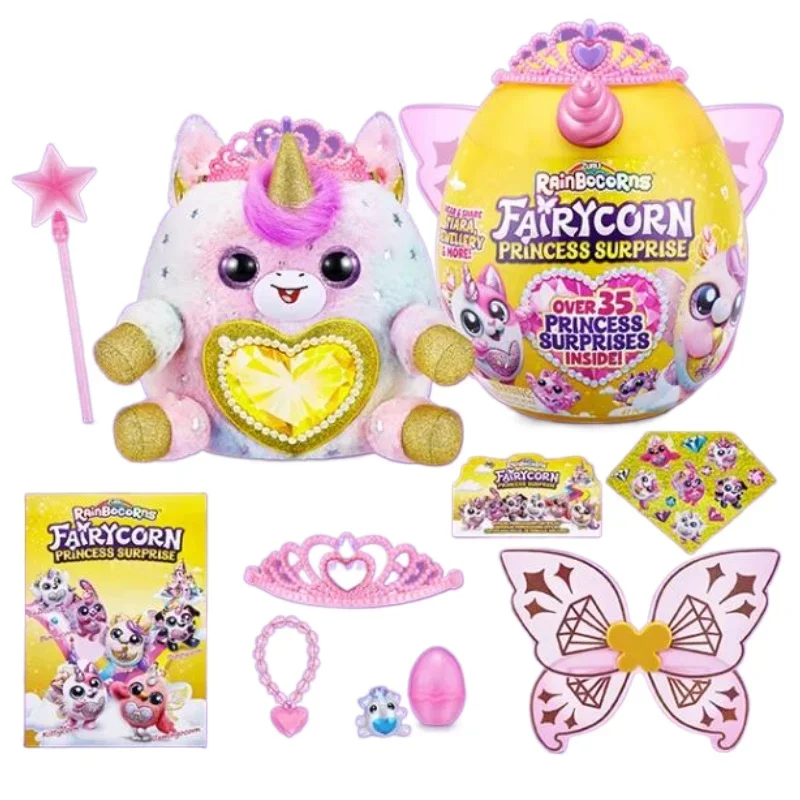 New Original Zuru RainBocoRns FAIRYCORN PRINCESSES Crown Princess Elf Plush Doll Toys Hobbies Holiday Gifts for Children