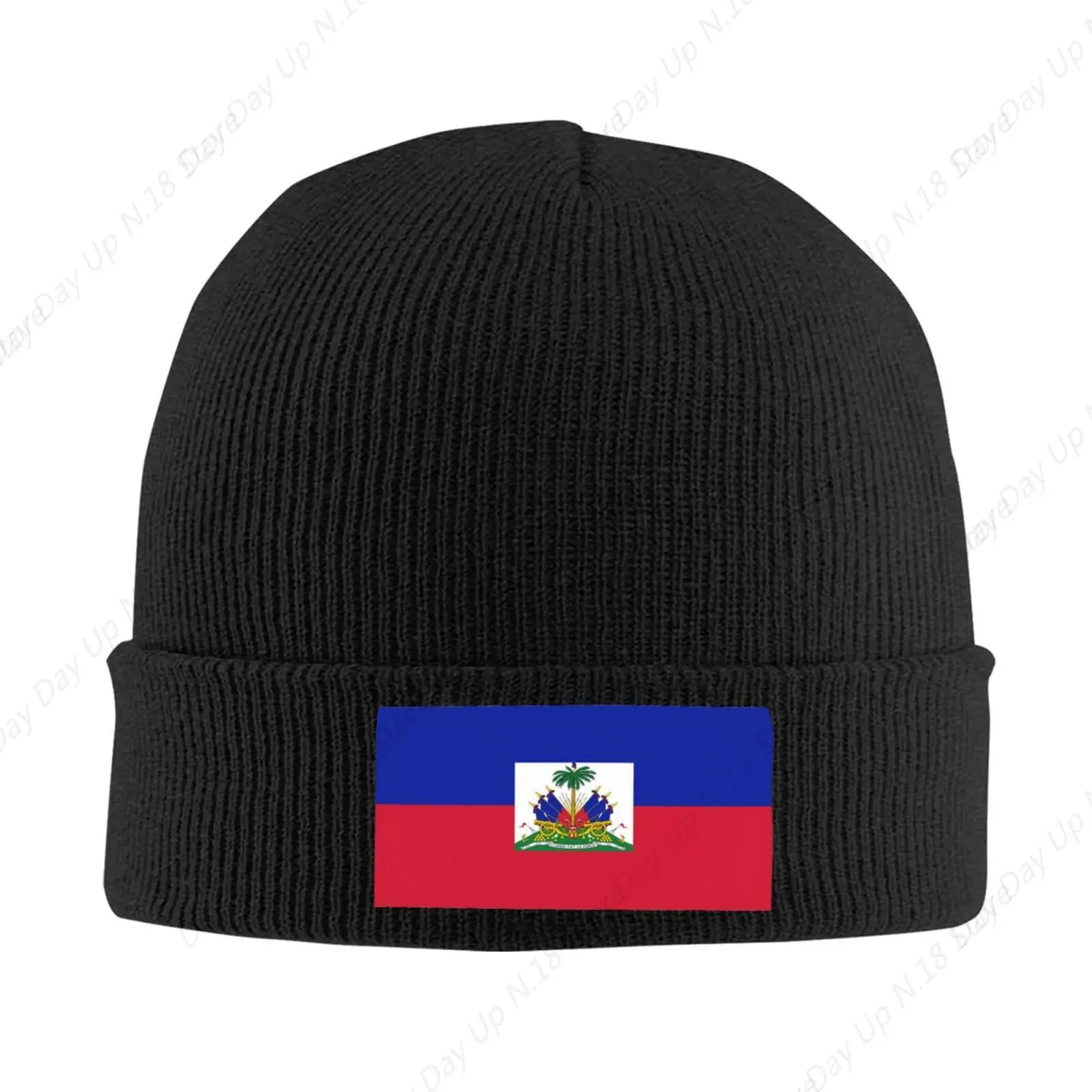 Cute Haiti Flag Beanie Hat for Men and Women Haitian Winter Warm Hats Knit Slouchy Haitian Skull Cap