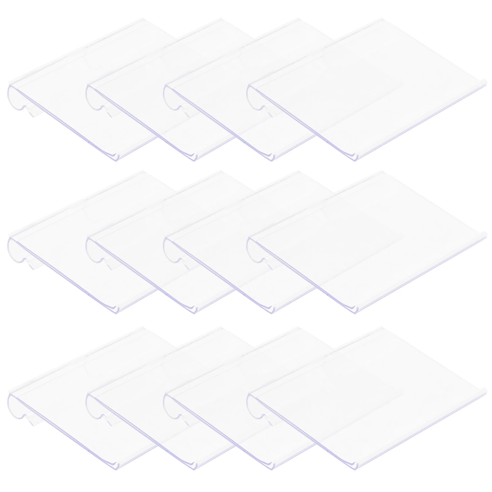

60pcs Price Tag Label Clip Transparent HD Supermarket PVC Plastic Shelf Holders Office Store Sign Stand 6x4 2cm
