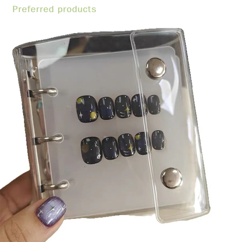 ネイルアートピース収納ブックネイルチップ展示フォトアルバムカードクリップディスプレイボード DIY シンプルなアルバムブックマニキュアコレクター