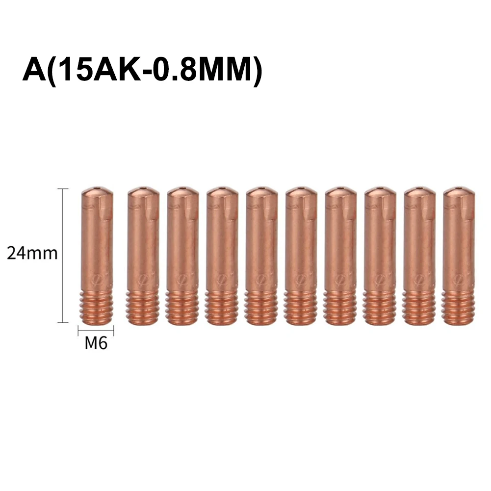 

Contact Tip Set 15AK Welding Tips Industrial Welding Simple Structure High Temperature Resistant Better Hardness And Strength