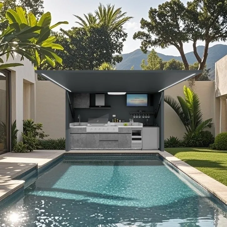 # Hot Premium Stainless Steel Outdoor Kitchen Cabinet With Electric Door Shed