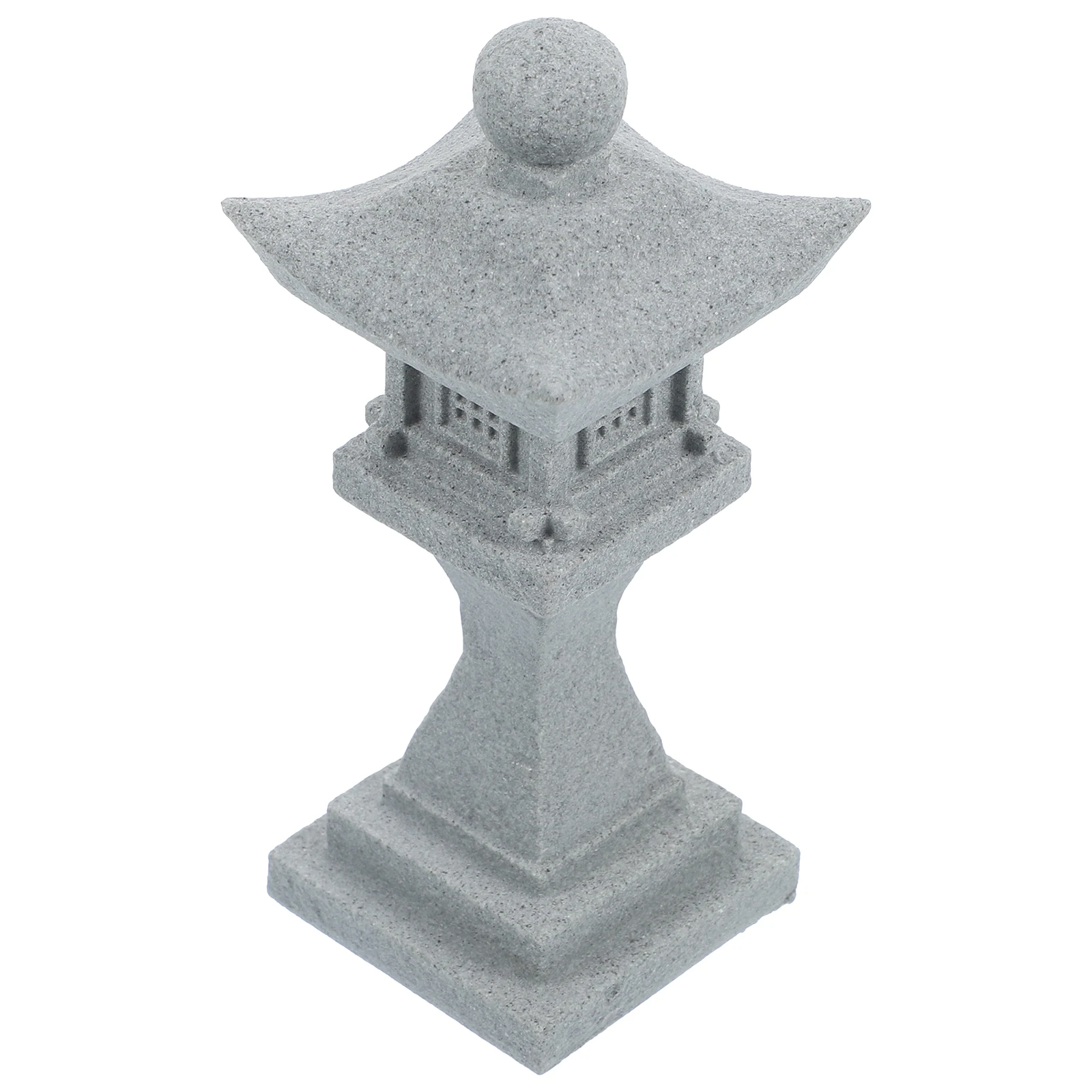 

Imitation Stone Lantern Large Size Zen Pagoda Statue Fish Tank Micro Landscape Decor Mini Pagoda Model Garden Yard Balcony Decor