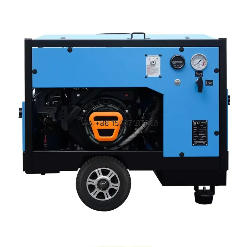 Wmwmnu for 50 Cfm 11kw Small Belt Driven Engine Portable Air Compressor with Wheels