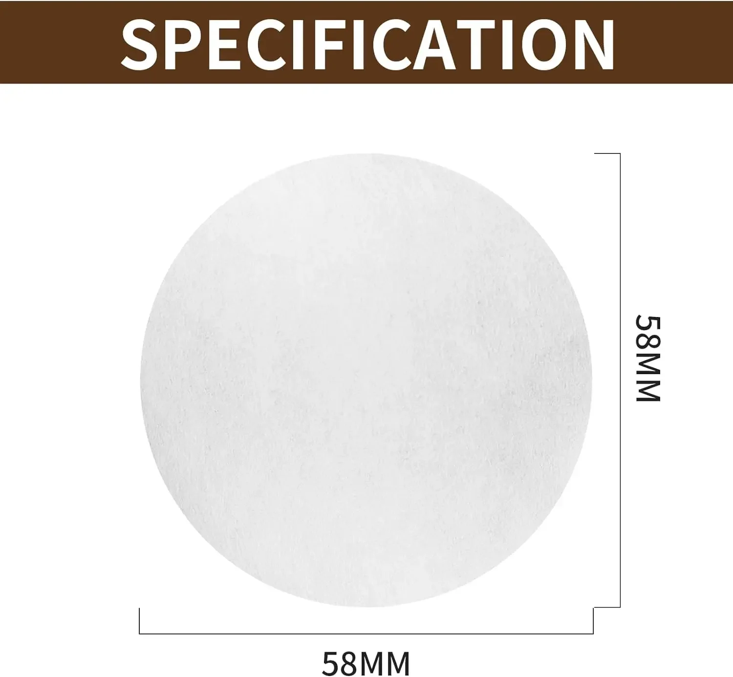 500 шт. бумажный фильтр для кофе, 58 мм, неотбеленный фильтр для эспрессо, шайба, портафильтр, бумага, совместимая с Breville Barista,