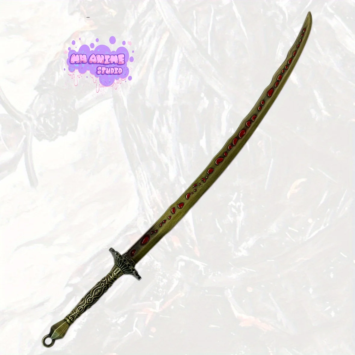 9.8 بوصة Elden النيزك خام شفرة معدنية كاتانا السيف صابر الأصلي الساموراي صابر السيف النينجا سكين تأثيري اكسسوارات الدعامة لعبة #5