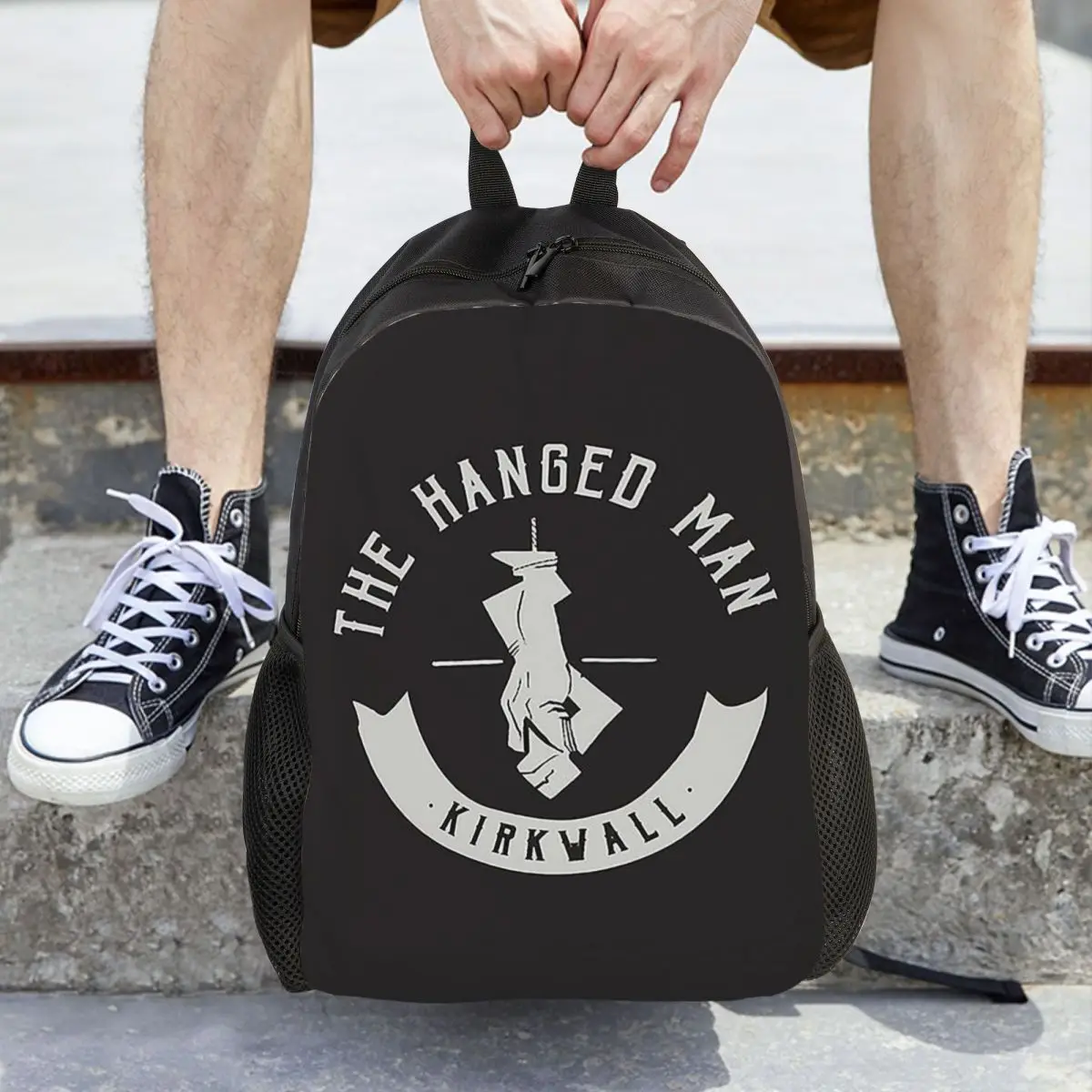 

The Hanged Man Pub Logo Dragon Age 2 Backpack Hot Sale Daypack Large Capacity Kid BookBag School Bag Shoulder Bags for Men Women
