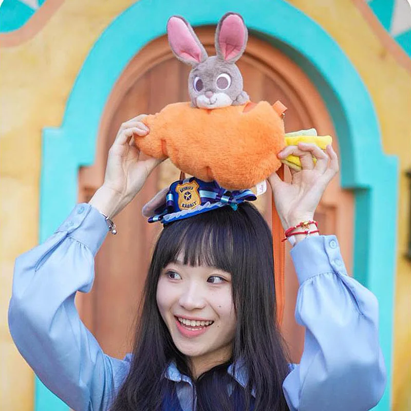 New Genuine Zootopia Potdemiel Honey Jar Judy Cute Radish Messenger Bag Plush Doll Birthday Gift