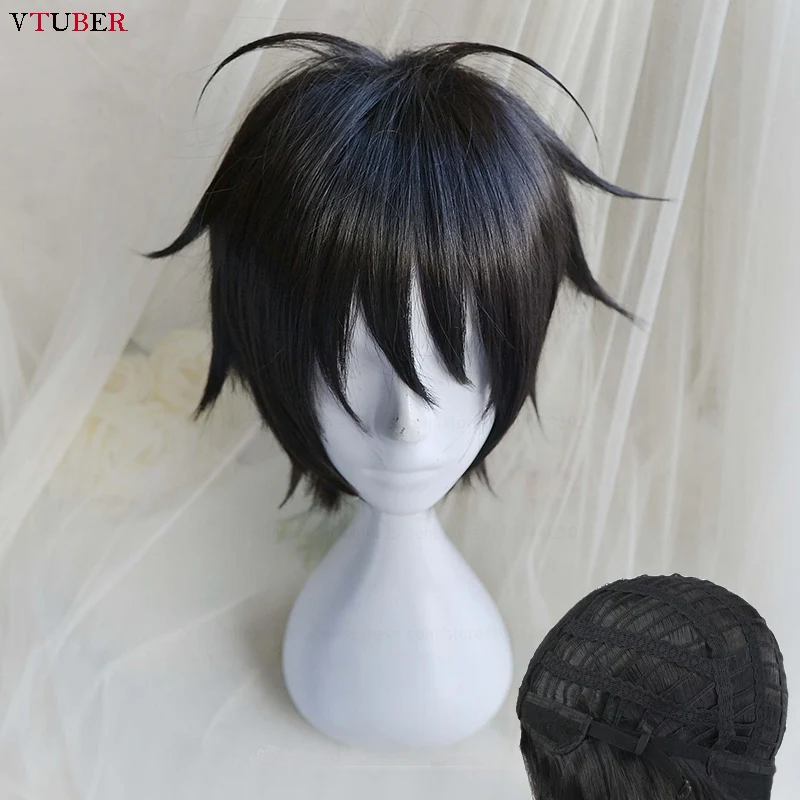 Really High Quality Anime Monkey D. Luffy Cosplay Wig Luffy Wig Short Black Heat Resistant Synthetic Hair Anime Wigs + Wig Cap