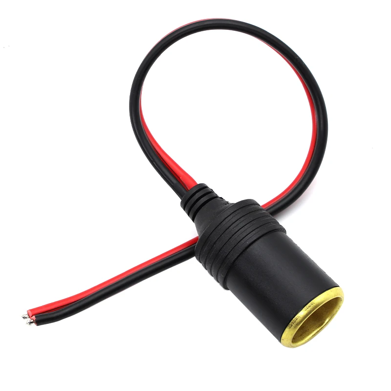

Universal 12V 24V 20A Car Mounted Cigarette Lighter Charger Female Socket Cable On-board High Power Line Connector Adapter 30CM