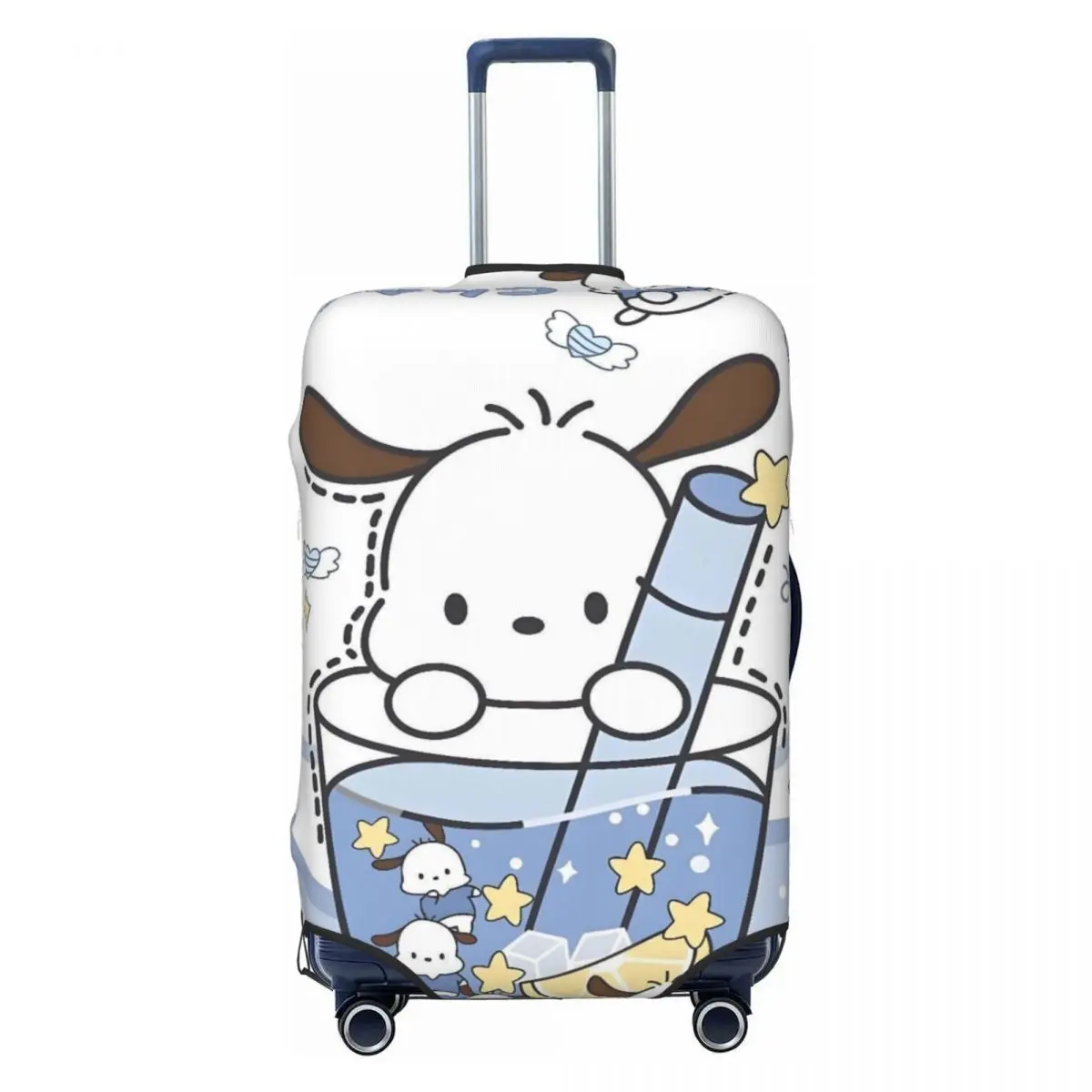 

Custom Pochacco Cute Cartoon Travel Luggage Cover Elastic Kawaii Anime Pattern Suitcase Cover Protector Fit 18-32 Inch