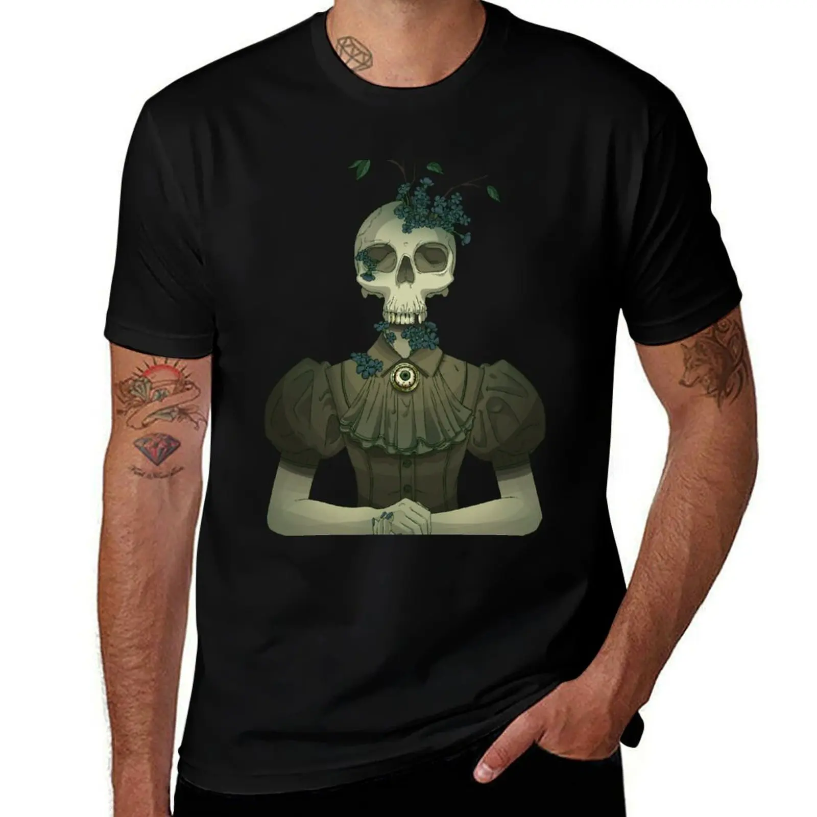 

Death’s Secretary T-Shirt t shirts for man graphic vintage t shirt men 100% cotton luxury brand T-Shirt