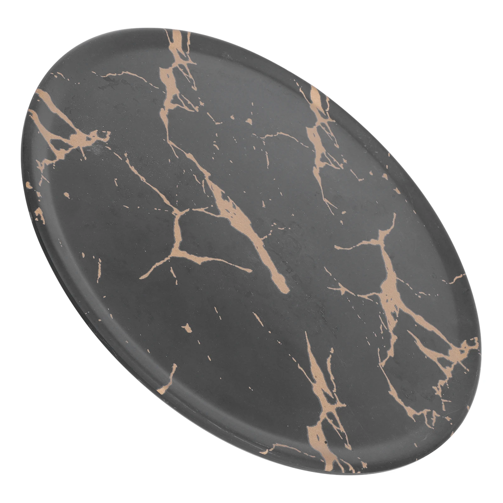 

Marble Plate Western Platters Oval Dish Breakfast Snack Dessert Pan Tray Dinner Melamine Smooth Easy Clean Household Steak Pasta
