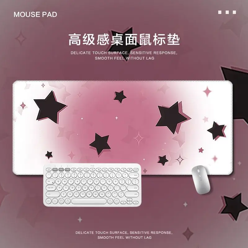 Gradient Stars Leather Desk Pad Mouse Protector Large Small Mouse Pad Home Office Game Desk Mat PU Leather Pc Laptop Desk Mat