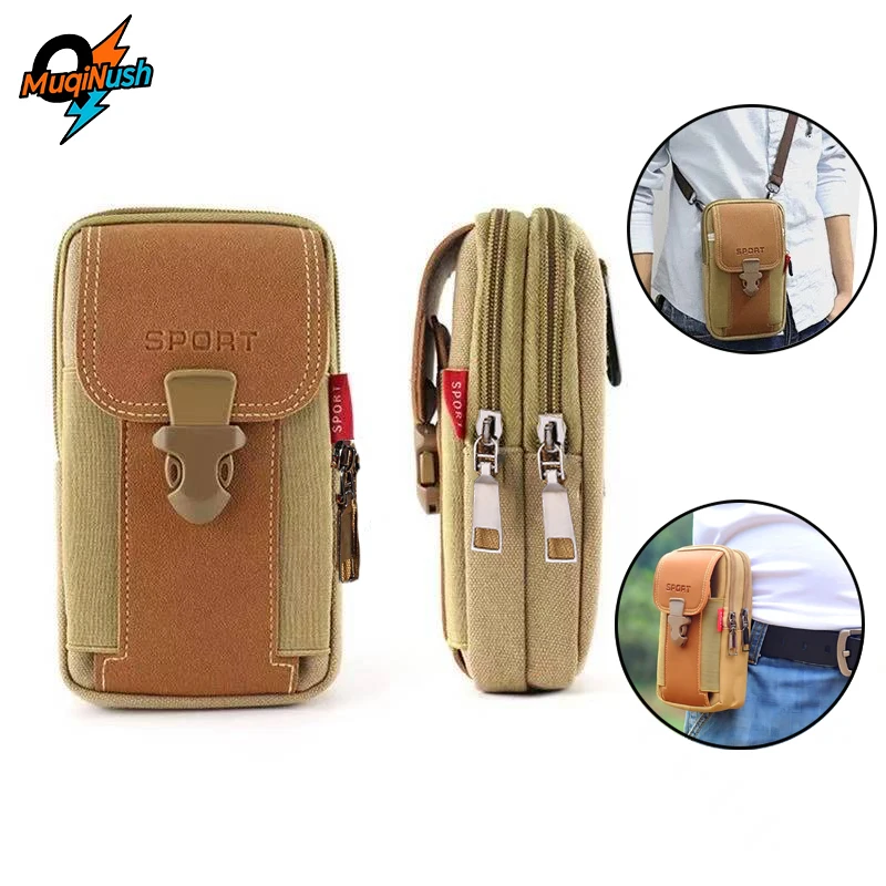 

MuqiNush Men's 1PC Tactical Waist Bag Is Durable With Multiple Zippered Compartments Perfect For Outdoor Camping Daily Commuting