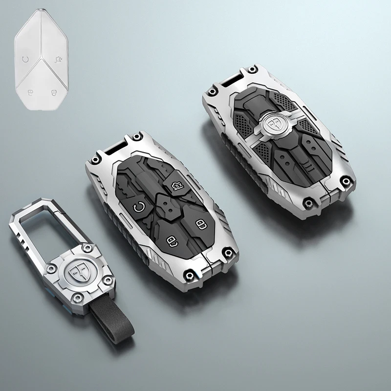 

Galvanized Alloy Silicone splicing For Equations Leopard 5 Leopard 8 Leopard 3 Key Case Shell Keyring Keychain Accessories