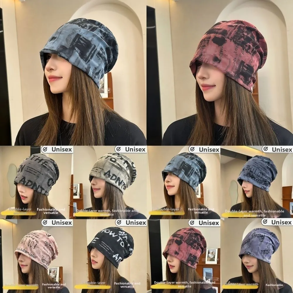 أزياء البوليستر القطن النساء بيني لينة مرونة الأذن دفئا قبعة الهيب هوب بونيه تنفس الدافئة البلوز قبعة للنساء والرجال #4