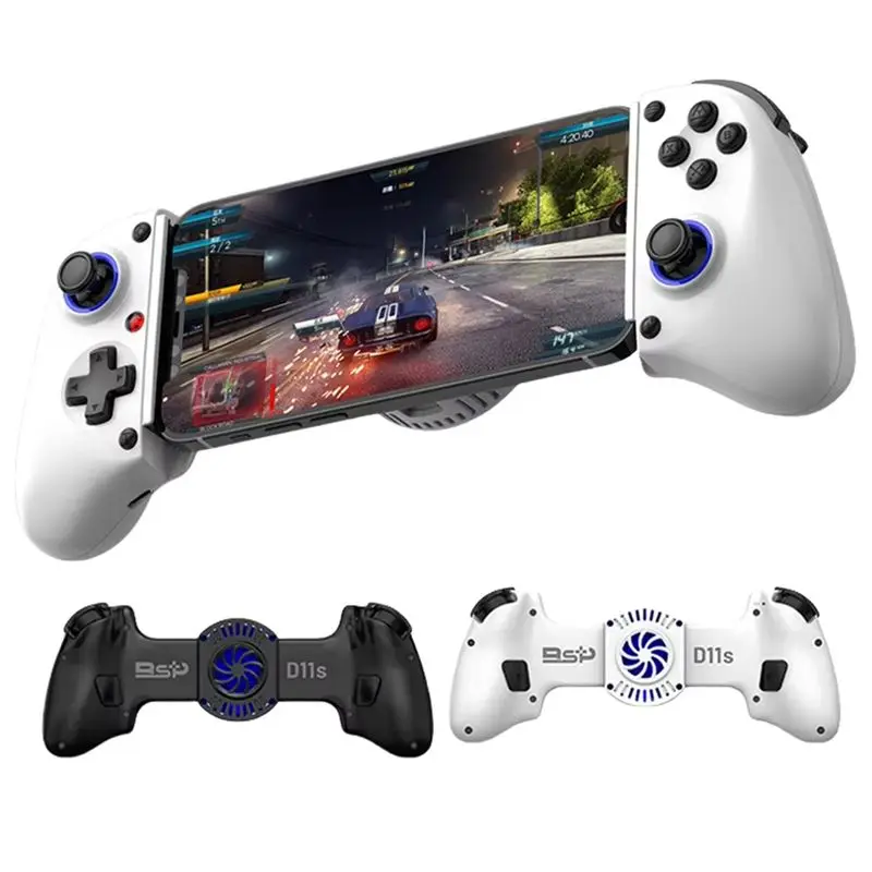 ABZZ-New D11S Extendable Gaming Controller Hall Trigger BT 5.2 With Cooling Fan/Programmable Back Buttons