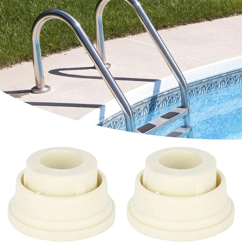 2x Outside Pool Ladder Bumpers for Inground Pool Ladder Rubber End Caps for Standard Swimming Pool Ladder Tubing 87HA