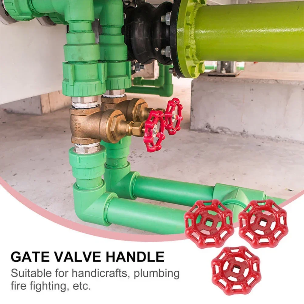 10pcs Metal Hose Bib Replacement Handle Globe Valve Handwheel Round Home Hardware Accessories 6x6cm/7x7cm