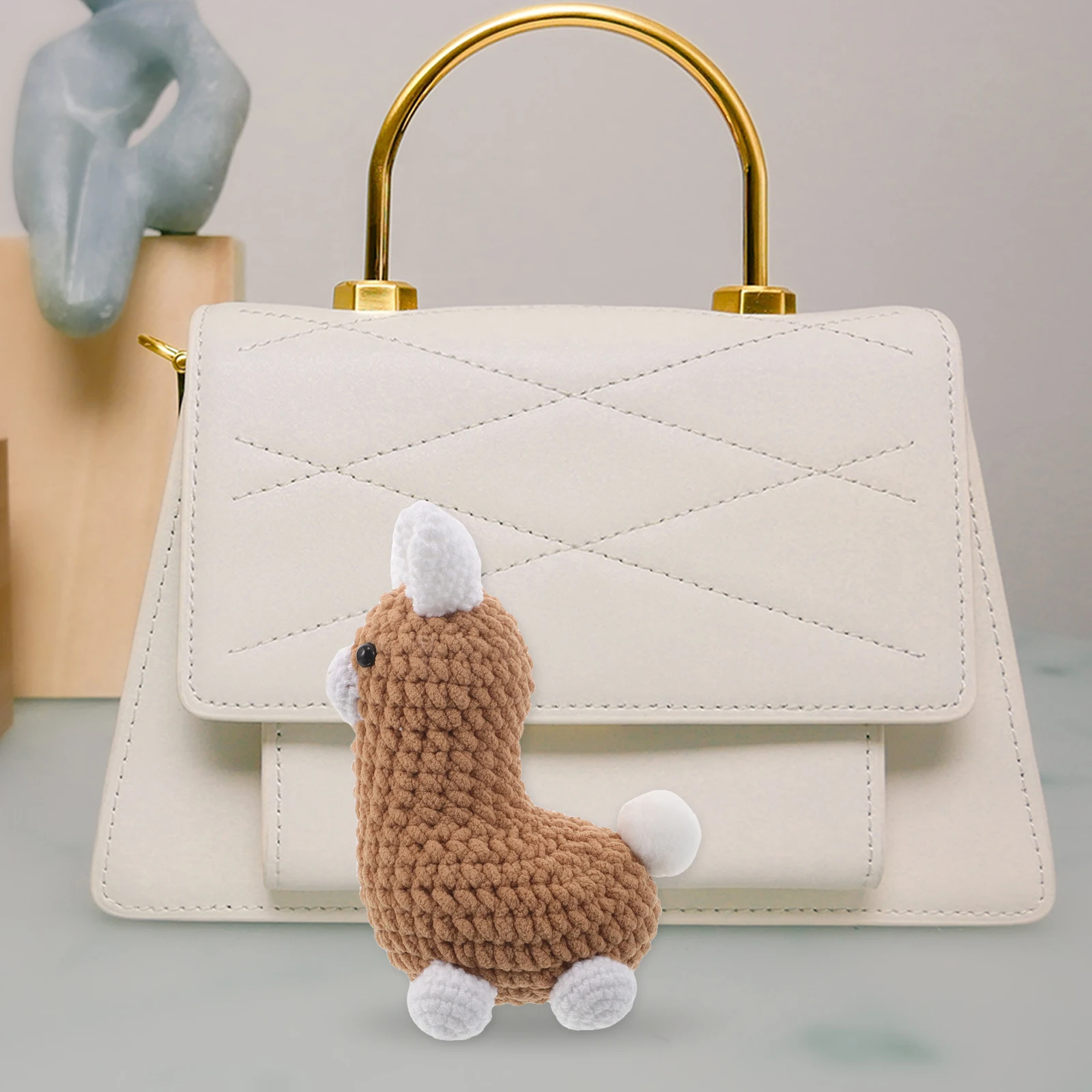 

Crochet Pendant Decorative Alpaca Ornament Charm Hanging Silk Cotton Crafts