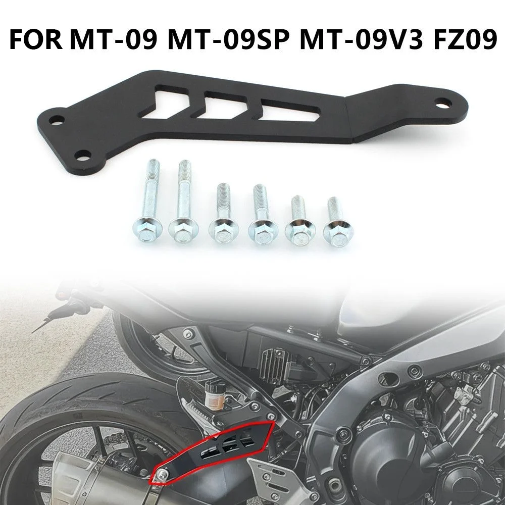 

For YAMAHA MT-09 MT-09SP FZ09 MT09 FZ MT 09 V3 2021 2022 2023 Motorcycle Exhaust Pipe Black Bracket Accessories