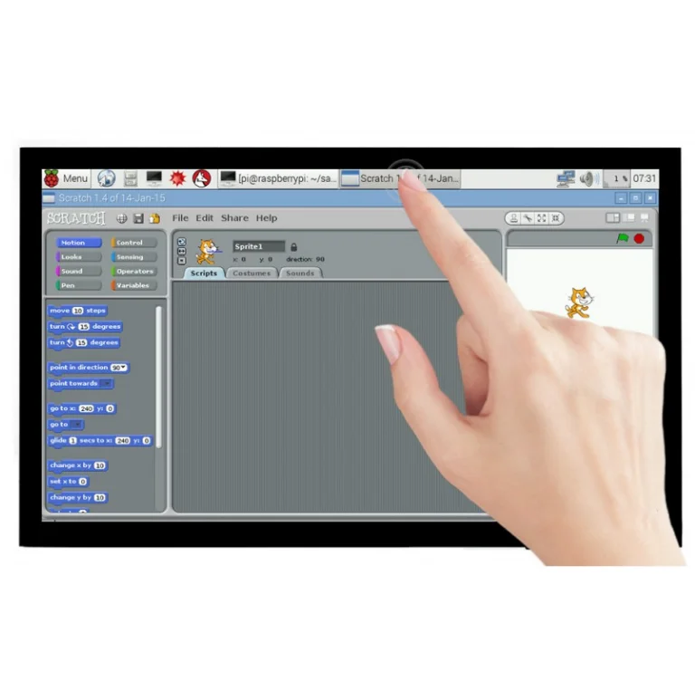 10.1inch Capacitive Touch Screen LCD (E), 1024*600, IPS, Fully Laminated Screen, Supports Raspberry Pi, Jetson Nano, And P
