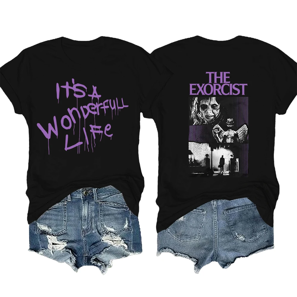 T-shirt manches courtes homme/femme, The Exorcist Its Wonderful Life, GérGift, chemises vintage