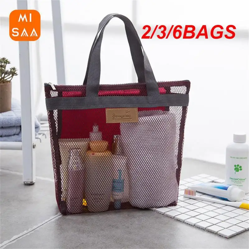 2/3/6BAGS Spa Bags Large With Zipper 30x28 Cm Mesh Storage Tools Beach Bag Wet Separation High-quality Home Kids Toys