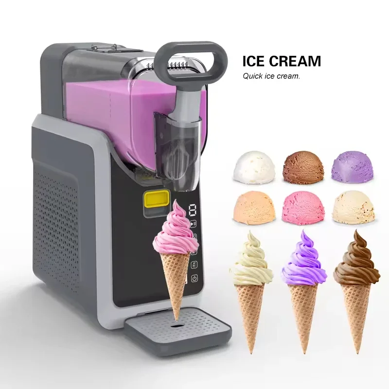 2025 New 150W 7-in-1 Professional Ice Cream Machine for Home - Stainless Steel, Freeze Beverages & Make Gelato/Sorbet