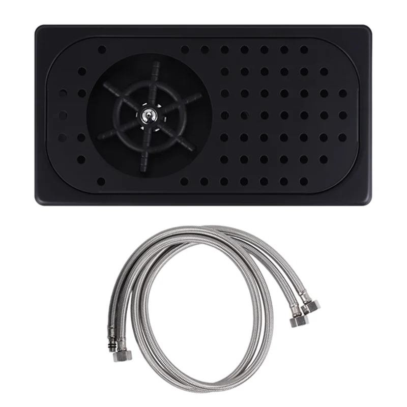 New Pitcher Rinser Stainless Steel Bar Glass Rinser for Sink, Cup Washer Spray Rinser for Hotel Cafe Restaurant Black