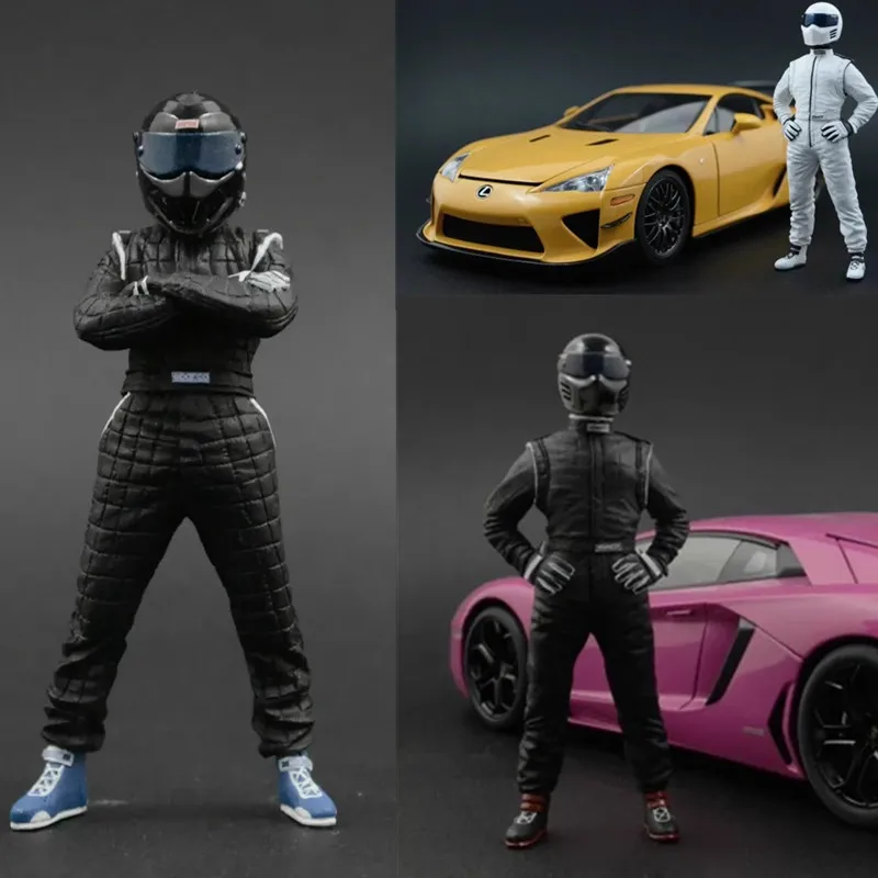 

New 1:18 Scale 4 Types Test Racing Car Drivers Action Figure Resin Dolls DIY Model Scene Accessory Display Collection Toys Fans