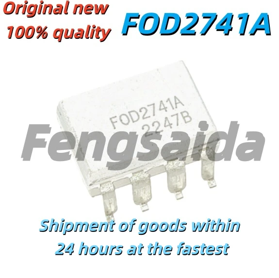 5PCS Brand New Original FOD2741, FOD2741A, FOD2741B Photocouplers, SP-8, White Optocouplers