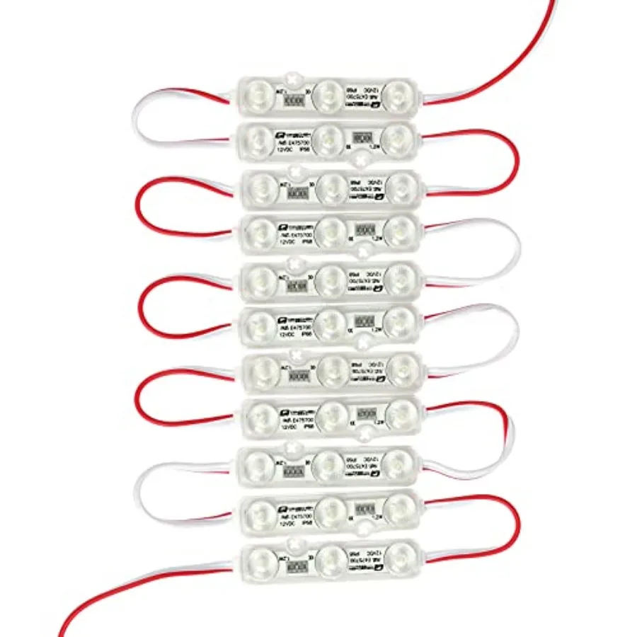 Natural White LED Module UL Listed, 25Feet 50pcs/Chain DC12V 1.2 W Waterproof Decorative Light for Lightbox Letter Advertising