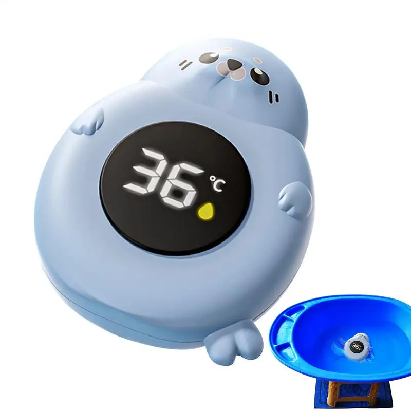 Sensore di temperatura per bambini Bagno Indicatore di temperatura dell'acqua digitale impermeabile Design animale carino Display a LED con sensore aggiornato