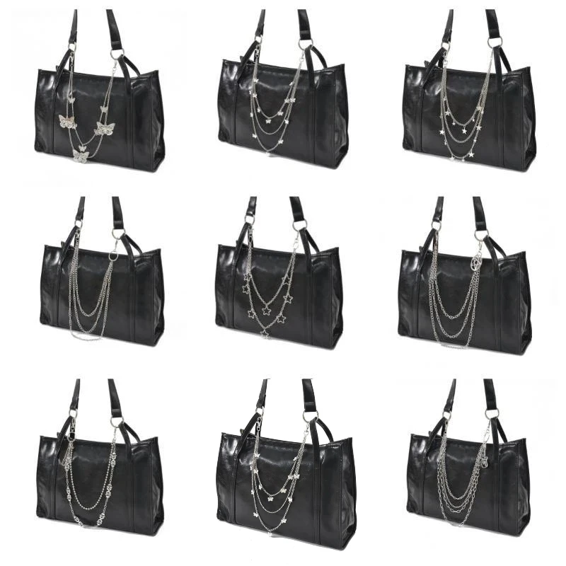 Multi-layer Silver Metal Purse Chain Straps Fashion DIY Replaceable Accessory for Shoulder Crossbody Handbags view 5