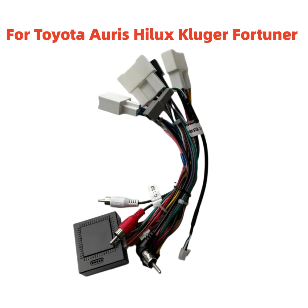 Car Android GPS Stereo Harness For Toyota Corolla Auris RAV4 Hilux Kluger Fortuner Highlander 16PIN Power Cable Canbus FT-RZ-02