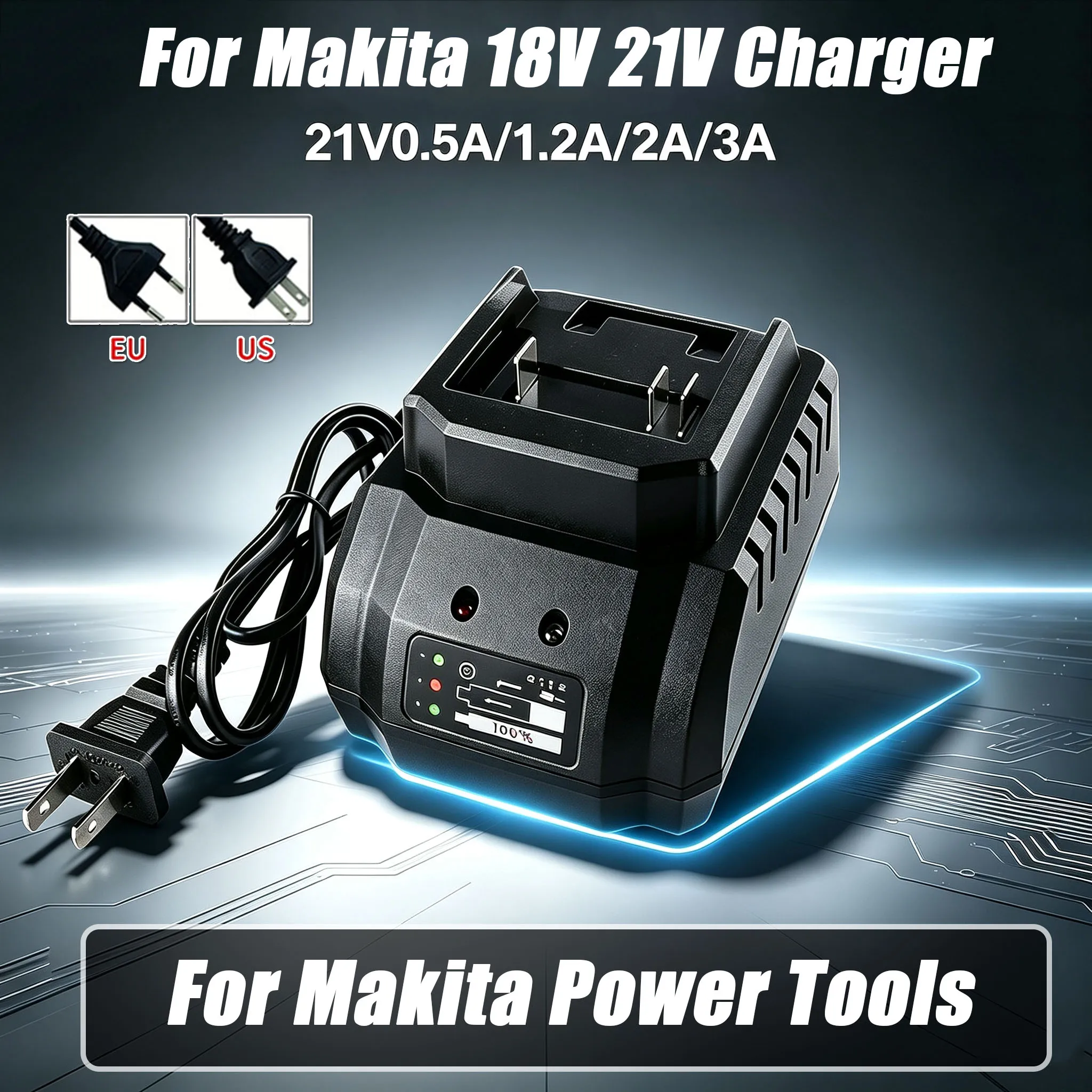 EU US 21V Charger For Makita 18V Electric Drill Electric Wrench Electric Blower Grinder Charger Electric Tool Battery Charger