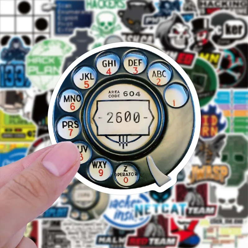 50 ชิ้นการ์ตูน Hacker Doodle สร้างสรรค์สติกเกอร์ตกแต่ง