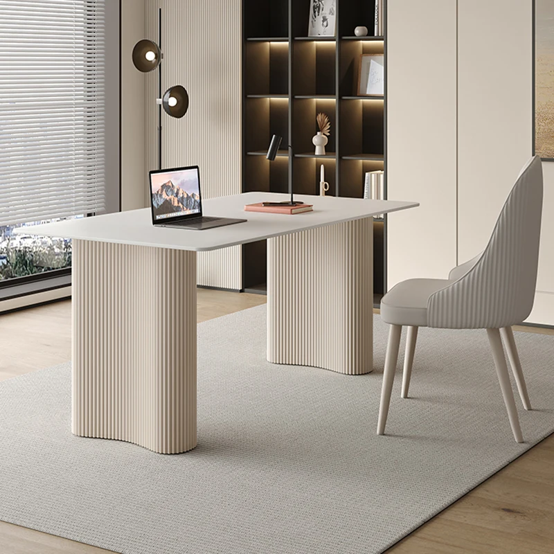 Gaming White Computer Table Study Writing Reception Monitor Meeting Table Modern Desktops Table Pour Ordinateur Home Furniture