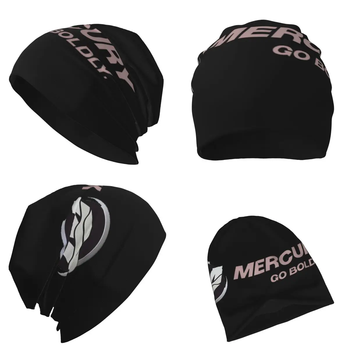 Mercury Go Boldly Boat Warm Knitted Cap Fashion Bonnet Hat Autumn Winter Outdoor Beanies Hats for Unisex Adult