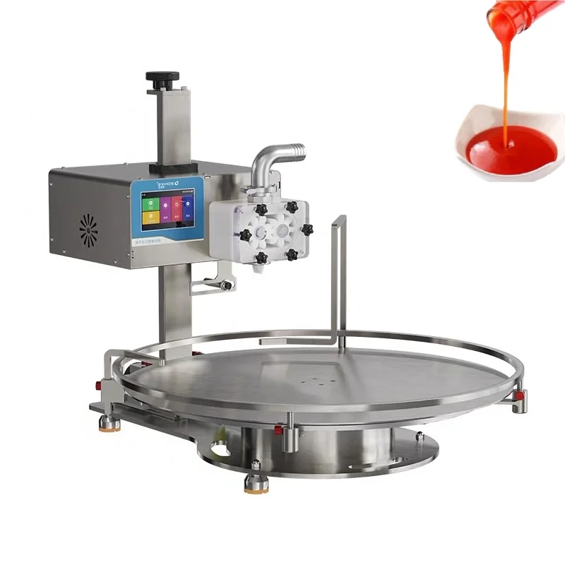 Automatyczna maszyna do napełniania płynów o wysokiej lepkości z obrotowym stołem, system butelkowy, specjalistyczne maszyny do napełniania z obrotowym stołem.