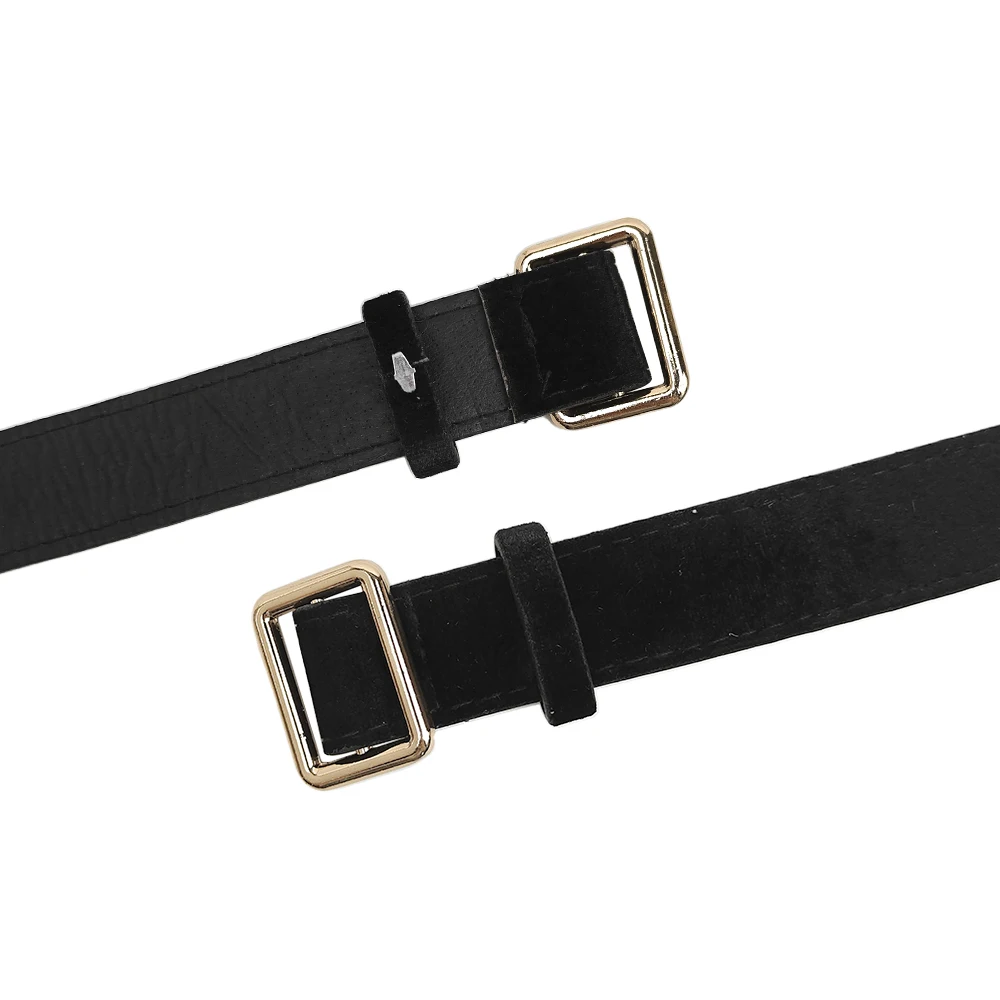 New style casual belt for ladies, perfect for Instagram, black PU leather belt, suitable for all occasions