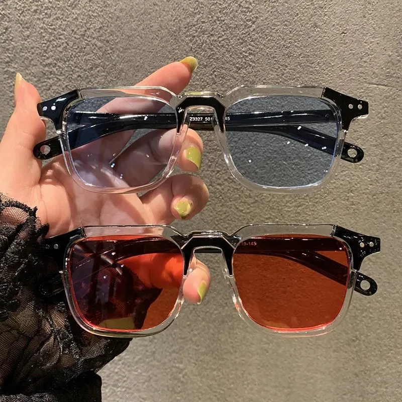 

Fashion New European American Cat Eye Glasses Sunglasses Ladies Retro Sunglasses Transparent Box Colorful Glasses 6 Colors