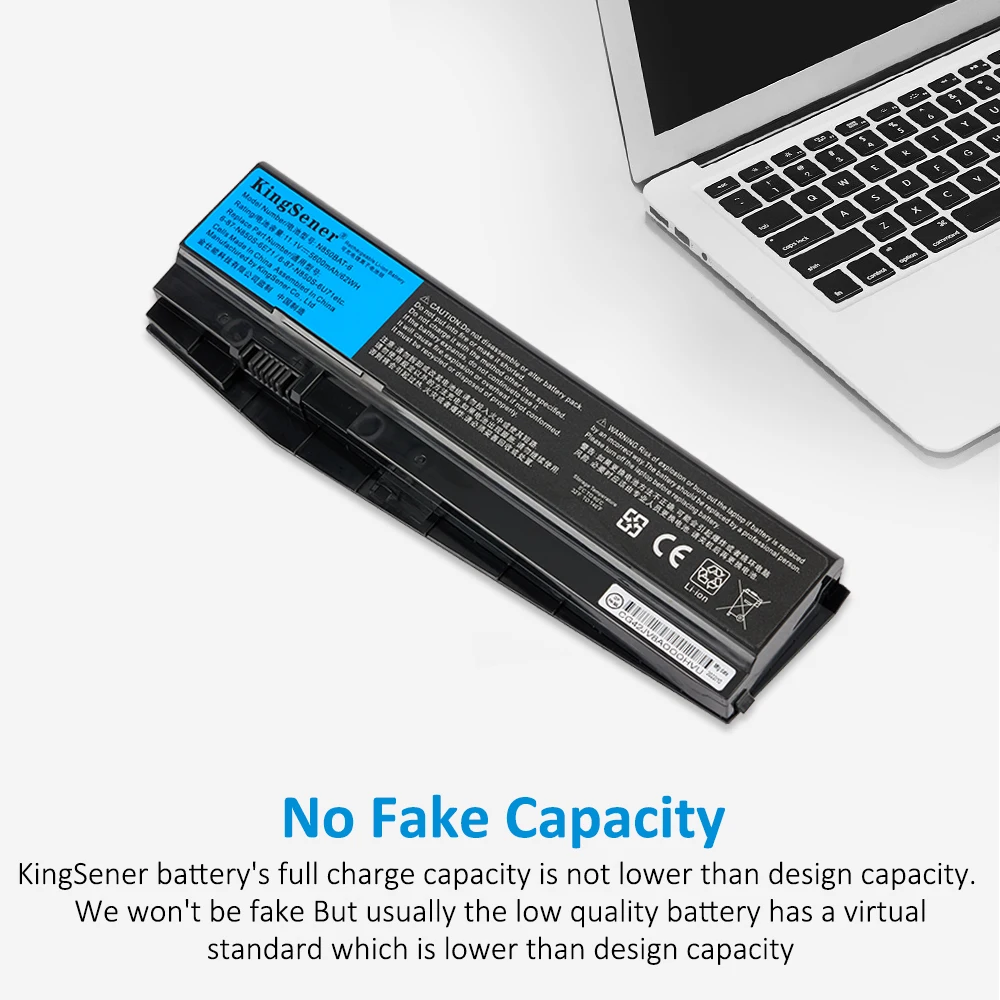 KingSener N850BAT-6 Laptop Battery For Clevo N850 N850HC N850HJ N870HC N870HJ1 N870HK1 N850HJ1 N850HK1 N850HN 11.1V 62WH 5600mAh