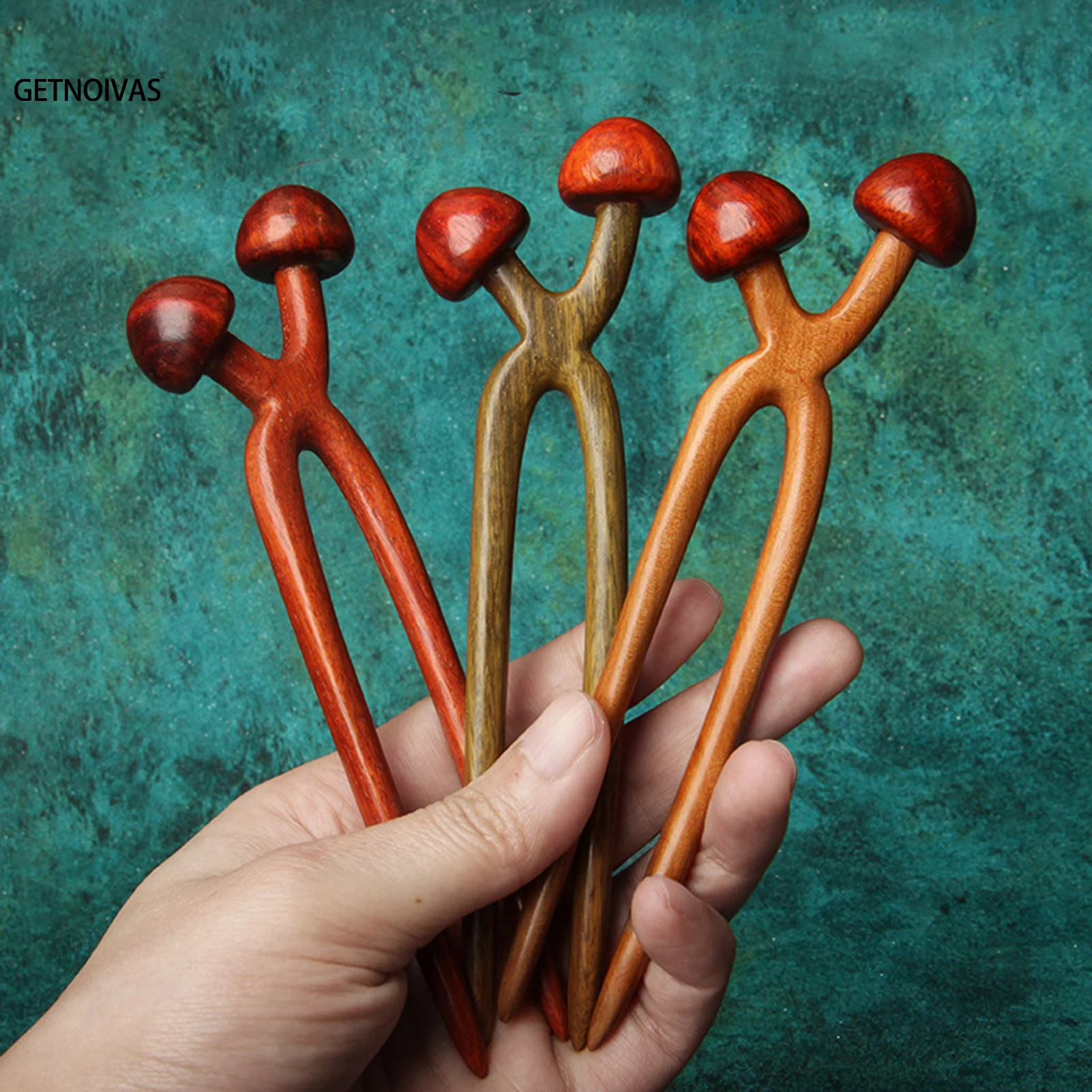 U Shaped Wooden Hair Sticks Forks Handmade Hairpins Clips for Women and Girls Chinese Style Hanfu Dress Hair Accessories