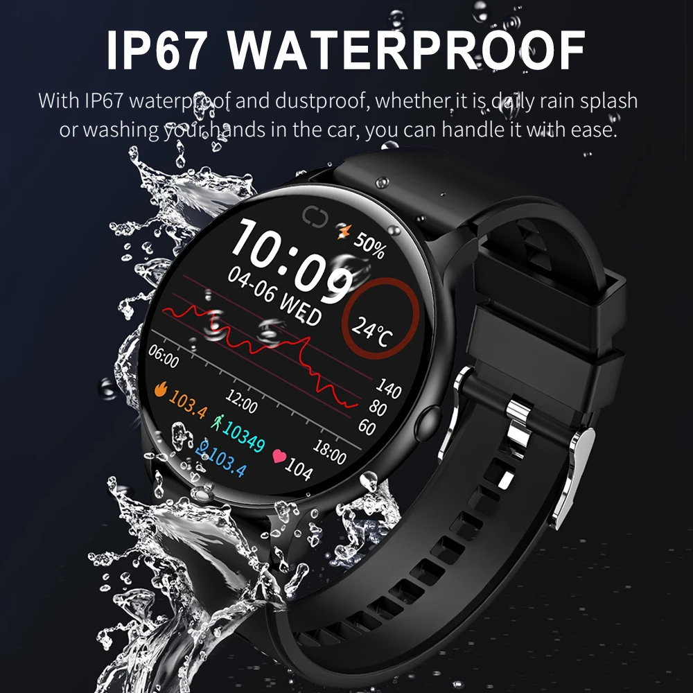 New Fashion 1.63" Sports Fitness Men Women Smart Watch Blue Tooth Call Heart Rate Blood Pressure Bracelet Waterproof Smartwatch