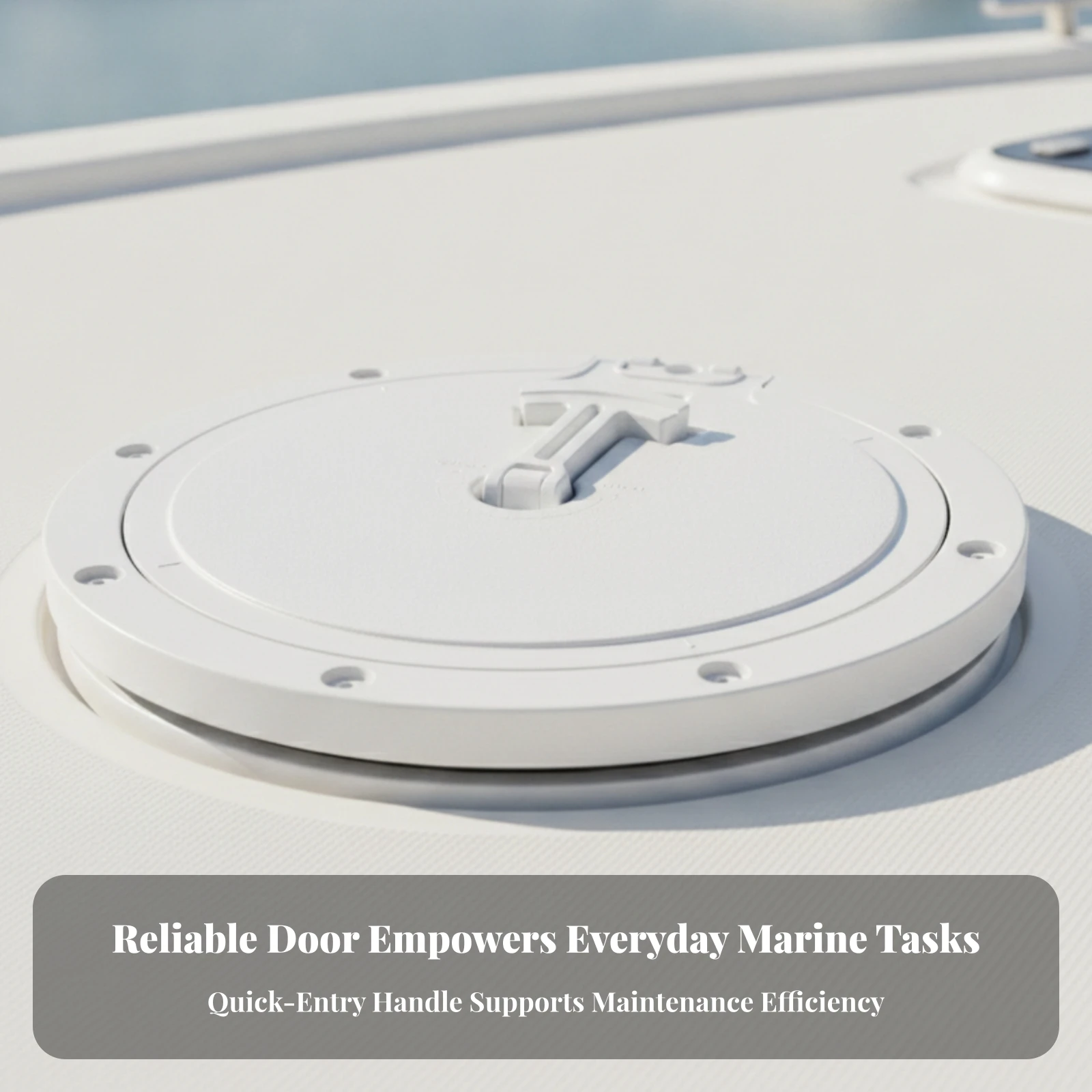 Hatch Cover with Pull Handle Waterproof Inspection Hatch with Screws Marine Inspection Port Weathertight Textured