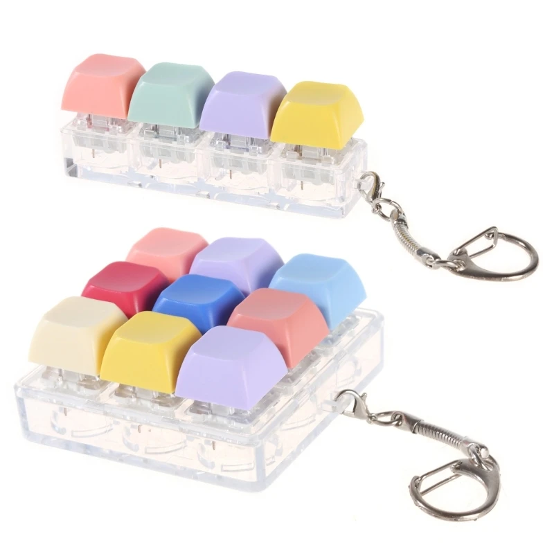 Mechanical Keyboard Switches Tester For Identifying Key Press Feel Keychain Toy for 4-Key 9-Key Type